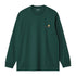 Carhartt WIP L/S American Script - Dark Fir - Streetart.fr