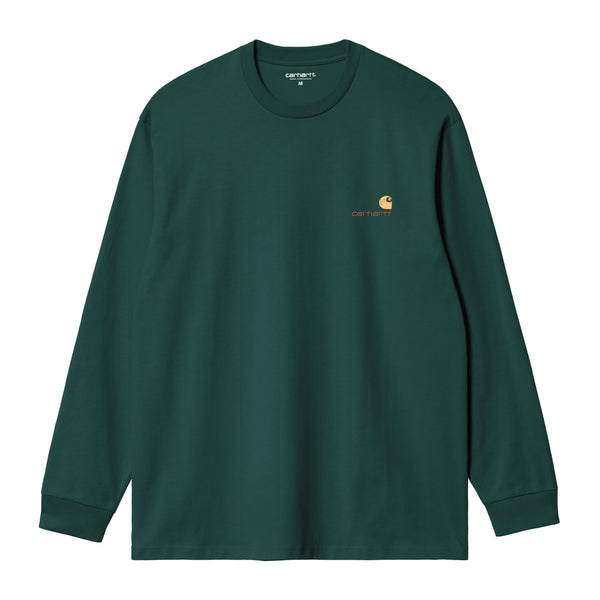 Carhartt WIP L/S American Script - Dark Fir - Streetart.fr