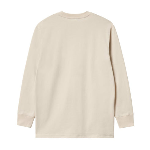 Carhartt Wip L/S American Script T-Shirt Manches Longues - Natural - Streetart.fr
