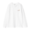 Carhartt Wip L/S American Script T-Shirt Manches Longues - White - Streetart.fr