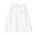 Carhartt Wip L/S American Script T-Shirt Manches Longues - White - Streetart.fr