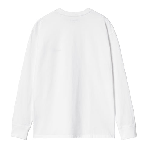 Carhartt WIP L/S American Script - White - Streetart.fr