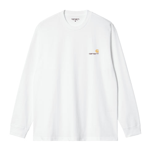 Carhartt WIP L/S American Script - White - Streetart.fr