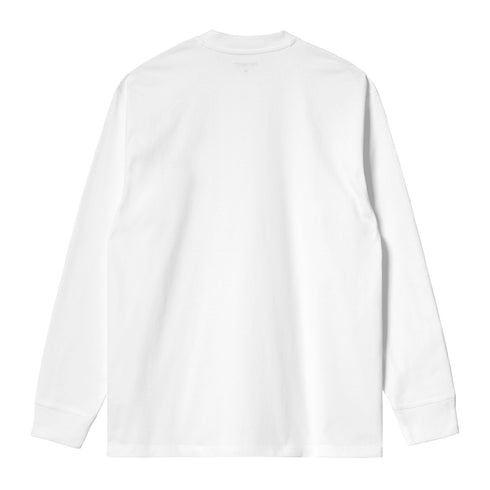 Carhartt WIP L/S American Script - White - Streetart.fr