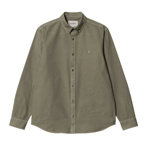 Carhartt WIP L/S Bolton Shirt Salvia - Streetart.fr