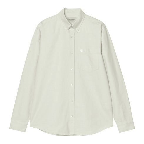 Carhartt WIP L/S C-Logo Chemise - Pale Olive / White - Streetart.fr