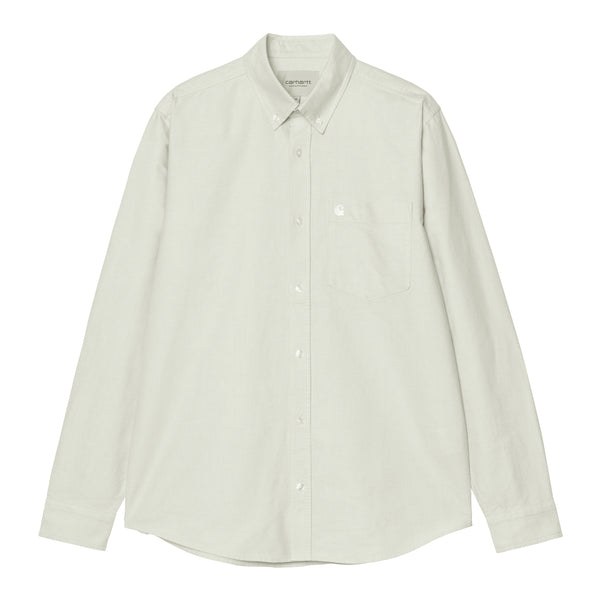 Carhartt WIP L/S C-Logo Chemise - Pale Olive / White — t-shirt manches longues