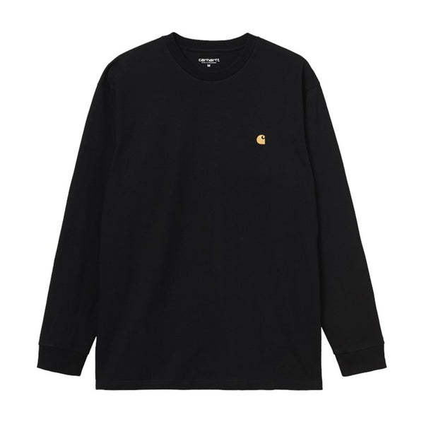 Carhartt Wip L/S Chase T-Shirt Manches Longues - Black / Gold - Streetart.fr