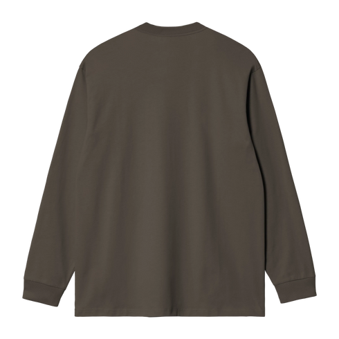 Carhartt WIP L/S Chase T-Shirt - Shungite / Gold - Streetart.fr