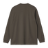 Carhartt WIP L/S Chase T-Shirt - Shungite / Gold - Streetart.fr
