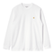 Carhartt WIP L/S Chase - White / Gold - Streetart.fr