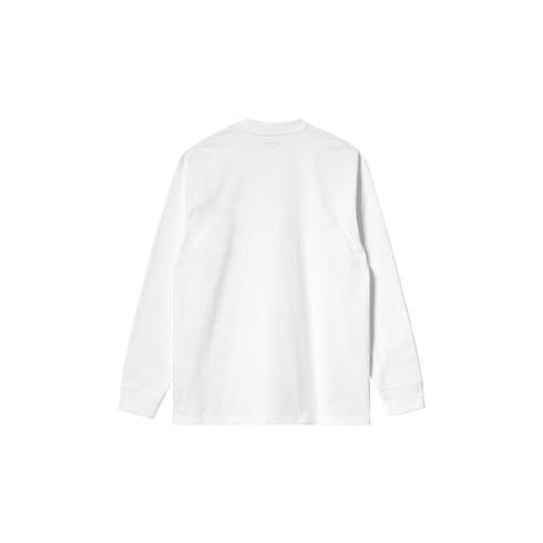 Carhartt WIP L/S Chase - White / Gold - Streetart.fr