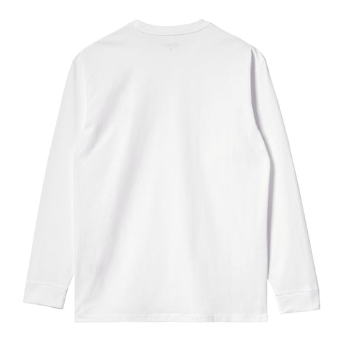 Carhartt WIP L/S Chase - White / Gold - Streetart.fr