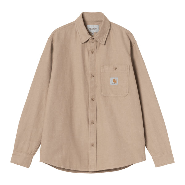 Carhartt WIP L/S Edgar Shirt Chemise - Peanut / Wax - Streetart.fr
