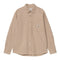 Carhartt Wip L/s Edgar Shirt Chemise - Peanut / Wax - Streetart.fr