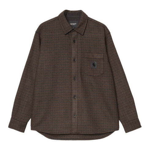 Carhartt Wip L/S Lowis Shirt Chemise - Lowis Houndstooth Vitola - Streetart.fr