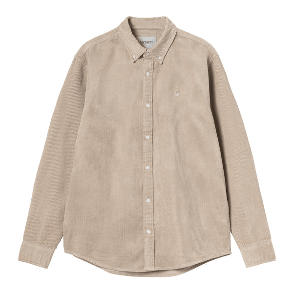 Carhartt WIP L/S Madison Cord Shirt Chemise - Wall / Wall - Streetart.fr