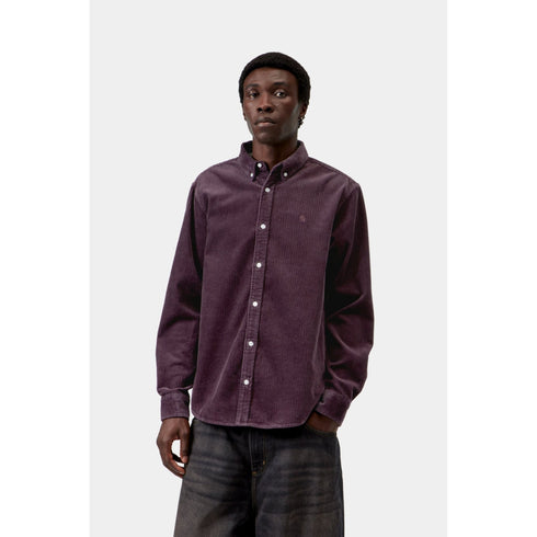 Carhartt WIP L/S Madison Cord Shirt - Cozy Purple - Streetart.fr