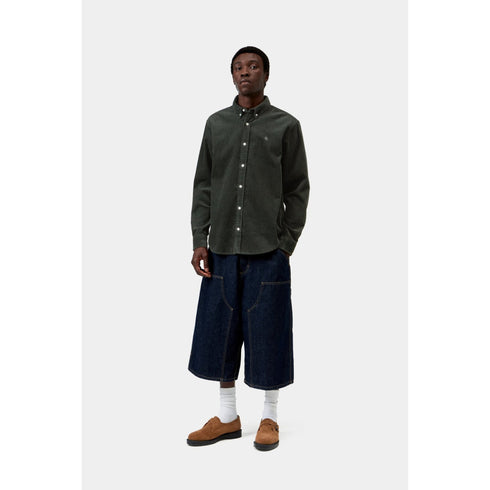 Carhartt WIP L/S Madison Cord Shirt - Raven - Streetart.fr