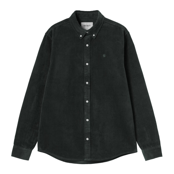 Carhartt WIP L/S Madison Cord Shirt - Raven - Streetart.fr