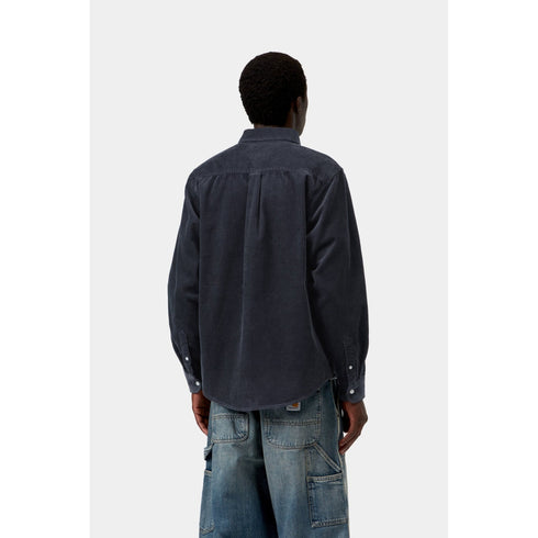 Carhartt WIP L/S Madison Cords Shirt - Dark Navy - Streetart.fr
