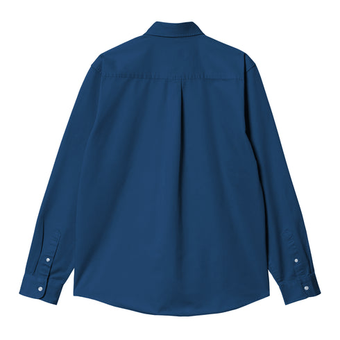 Carhartt WIP L/S Madison Ls - Shirt Elder / White - Streetart.fr