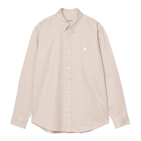Carhartt WIP L/S Madison Shirt Chemise - Fleur De Sel / Wax - Streetart.fr