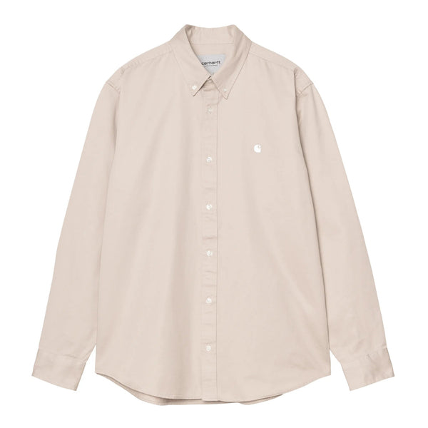 Carhartt Wip L/S Madison Shirt Chemise - Fleur De Sel / Wax - Streetart.fr