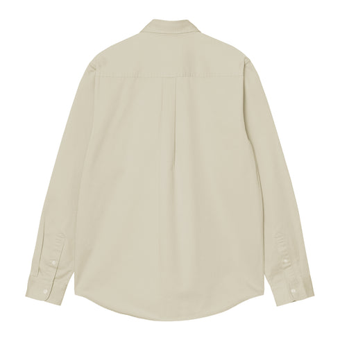Carhartt WIP L/S Madison Shirt Chemise - Stone / White - Streetart.fr