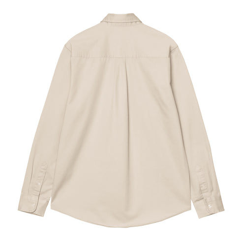 Carhartt WIP L/S Madison Shirt Chemise - Stone / White - Streetart.fr