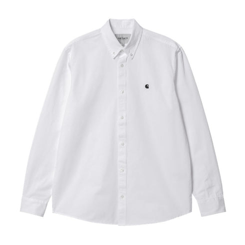 Carhartt Wip L/S Madison Shirt Chemise - White / Black - Streetart.fr