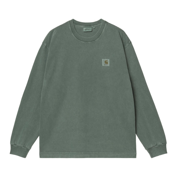 Carhartt WIP L/S Vista T-Shirt - Dark Scarab Garment Dyed - Streetart.fr
