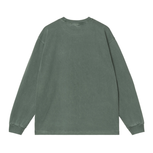 Carhartt WIP L/S Vista T-Shirt - Dark Scarab Garment Dyed - Streetart.fr