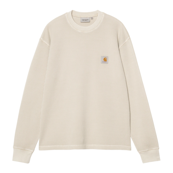 Carhartt WIP L/S Vista Waffle T-Shirt - Fleur De Sel Garment Dyed - Streetart.fr