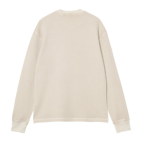 Carhartt WIP L/S Vista Waffle T-Shirt - Fleur De Sel Garment Dyed - Streetart.fr