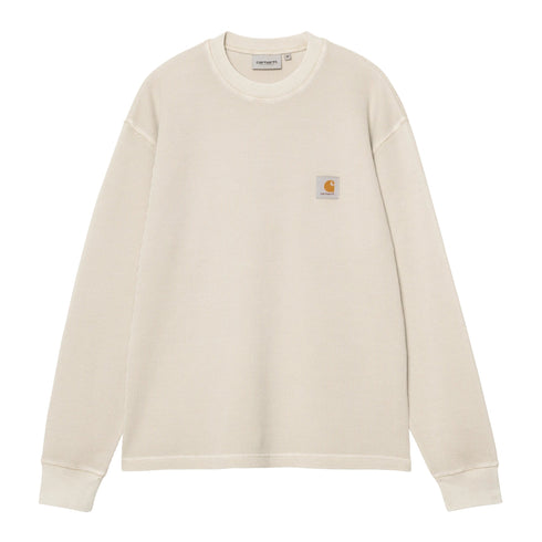 Carhartt WIP L/S Vista Waffle T-Shirt - Fleur De Sel Garment Dyed - Streetart.fr