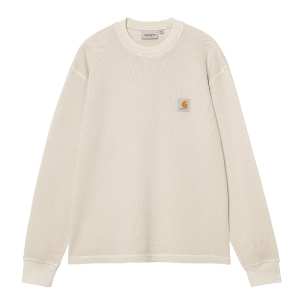 Carhartt WIP L/S Vista Waffle T-Shirt - Fleur De Sel Garment Dyed - Streetart.fr