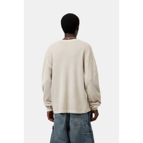 Carhartt WIP L/S Vista Waffle T-Shirt - Fleur De Sel Garment Dyed - Streetart.fr