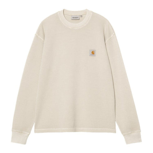 Carhartt Wip L/S Vista Waffle T-Shirt - Fleur De Sel Garment Dyed - Streetart.fr