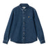 Carhartt WIP L/S Weldon Shirt - Blue Stone Washed - Streetart.fr