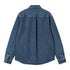 Carhartt WIP L/S Weldon Shirt Chemise Blue Heavy Stone Wash - Streetart.fr