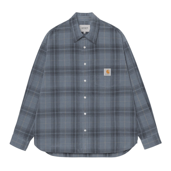Carhartt WIP L/S Wilbert Shirt Chemise - Wilber Check / Velvet Blue - Streetart.fr