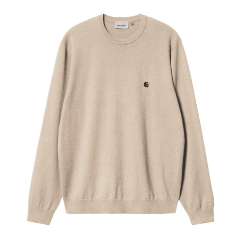 Carhartt WIP Madison Sweater - Fleur De Sel / Black - Streetart.fr