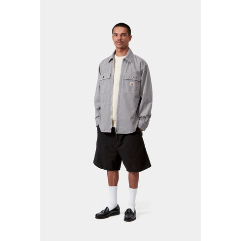 Carhartt WIP Mercer Shirt Jacket - Mercer Stripe Graphite / Bleached - Streetart.fr