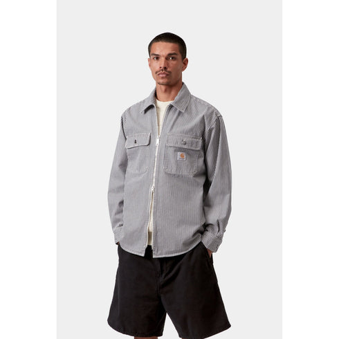 Carhartt WIP Mercer Shirt Jacket - Mercer Stripe Graphite / Bleached - Streetart.fr