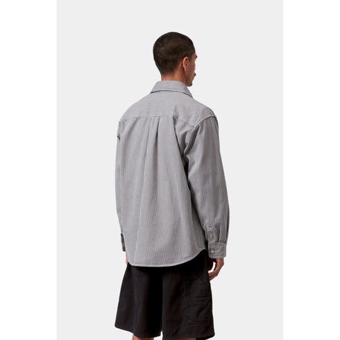 Carhartt WIP Mercer Shirt Jacket - Mercer Stripe Graphite / Bleached - Streetart.fr