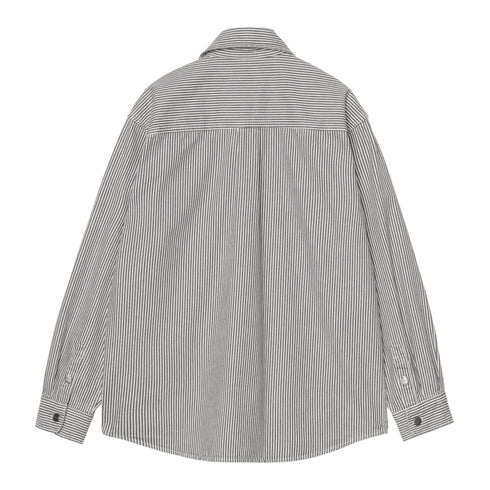 Carhartt WIP Mercer Shirt Jacket - Mercer Stripe Graphite / Bleached - Streetart.fr