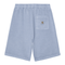 Carhartt WIP Nelson Sweat Short - Gentle Blue Garment - Streetart.fr