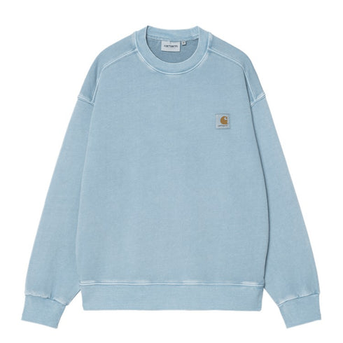 Carhartt Wip Nelson Sweatshirt Clay Blue Garment Dyed - Streetart.fr