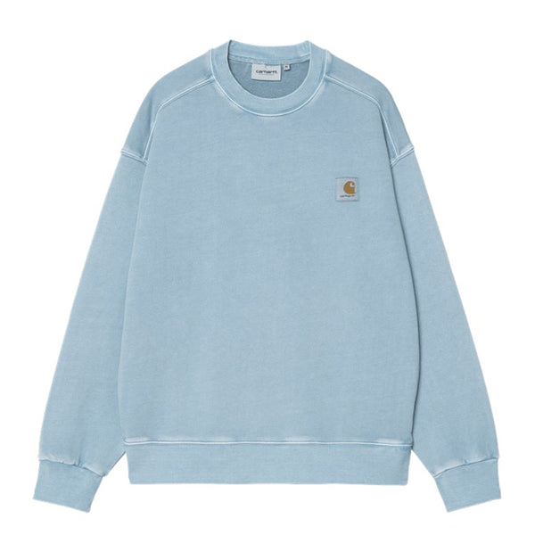 Carhartt Wip Nelson Sweatshirt Clay Blue Garment Dyed - Streetart.fr